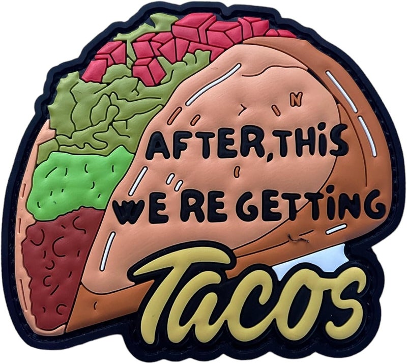Jestik PVC Patch, Funny Patches, Humorous Tactical Morale Patch with Hook and Loop Fastener, Cute Patches for Backpacks, Military Uniforms, Jeans, Jackets, Vests, Hats & More - Get Tacos - Image 1
